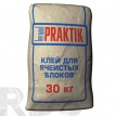 Клей для ячеистых блоков Praktik морозостойкий, 30 кг (48шт./под.) - фото