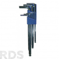 Ключи имбусовые, 1,5-10 мм, HEX, CrV, 9 шт., оксидированные, "888" - фото