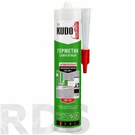 Герметик силиконовый санитарный KUDO KSK 122, черный графит, 280 мл - фото