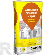 Шпатлёвка отделочная Weber.Rend Facade (серая), 20 кг - фото