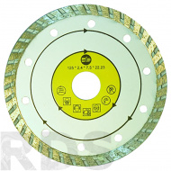 Диск отрезной, 125х2,4х22мм, алмазный, турбо, для сухого и влажного реза, "888" /6882020 - фото