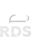 Раскладка наружная, под плитку 8мм 2,5м "Идеал" Белая/001 - фото 2