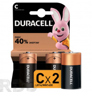 Батарейка C LR14 "Duracell", 2шт/уп - фото