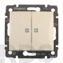 Выключатель 2-х клавишный с подсв, сл. кость, Legrand Valena 695630 - фото