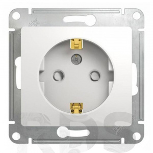 Розетка 2К+3 со шторкой белая Schneider Electric Glossa GSL000145 - фото