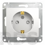 Розетка 2К+3 со шторкой белая Schneider Electric Glossa GSL000145 - фото