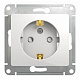 Розетка 2К+3 со шторкой белая Schneider Electric Glossa GSL000145 - фото