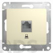 Розетка компьютерная RJ45 бежевая Schneider Electric Glossa GSL000281K - фото