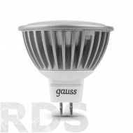 Лампа светодиодная Gauss MR16, 4Вт, теплый свет, GU5.3 - фото