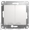 Переключатель 2-х клавишный Glossa белый GSL000165 Schneider Electric - фото