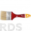 Кисть флейцевая "Мастер", натуральная щетина, деревянная ручка 2,5" (63 мм) - фото