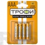 Батарейка AA (LR06) "Трофи" солевые, 4шт/уп - фото
