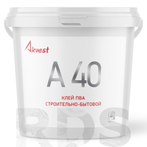 Клей ПВА строительно-бытовой АКВЕСТ-40, 10 кг