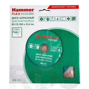 Диск отрезной, 200х25,4мм, алмазный, по керамограниту, Hammer Flex - фото 2