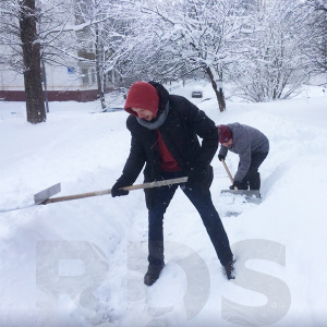 Лопата снеговая, 500х600мм, 3-х бортная, без черенка, с планкой - фото 2