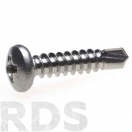 Винт сверлок. полукр/гл.крест для алюминия ДИН 7504 А2 M 3,5X22 - фото