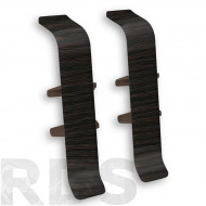 Соединитель для плинтуса 55 мм, "Деконика" (2 шт.), 303 венге темный - фото