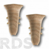 Угол внутренний для плинтуса 55мм "Идеал Классик" 206 Дуб коньячный - фото