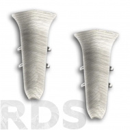 Угол внутренний для плинтуса 70мм "Идеал Классик" (2шт. во флоупак), 252 Ясень белый - фото