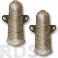 Угол наружный (внешний) с крепежом для плинтуса 70 мм, "Деконика" (2 шт.), 211 дуб рустик - фото