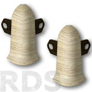 Угол наружный (внешний) с крепежом для плинтуса 70 мм, "Деконика" (2 шт.), 213 дуб северный - фото