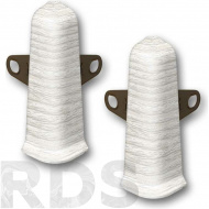 Угол наружный (внешний) с крепежом для плинтуса 70 мм, "Деконика" (2 шт.), 265 клен патина - фото