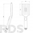 Душевая лейка Lemark LM8123C 3-функциональная 80х260 мм., хром - фото 2