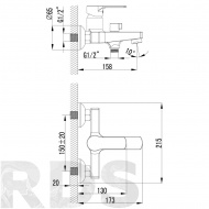 Смеситель для ванны LEMARK PLUS GRACE LM1512C - фото 2