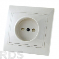 Розетка 2П с защитными шторками "Таймыр" 10А, 250В, белая - фото