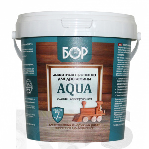 Защитная пропитка для древесины Aqua Бор Палисандр (ведро 2,3 кг / 4 шт)