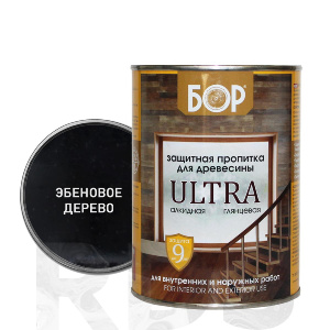 Защитная пропитка для древесины Ultra Бор эбеновое дерево ( 0,75 кг / 14 шт)