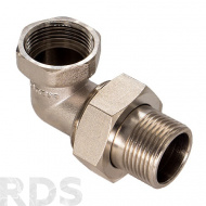 Переходник американка угловой 1/2'' г/ш. лат/ник с фаской UTR186.N02/П-728н - фото