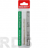 Сверло по металлу, 6,0х57х93 мм, HSS, цилиндр. хвостовик, "ВОЛАТ" /86060-093 - фото