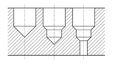 Уменьшение диаметров глубоких частей отверстий - фото